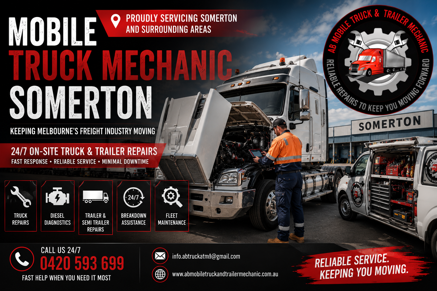 Mobile Truck Mechanic Somerton | AB Mobile Truck & Trailer Mechanic