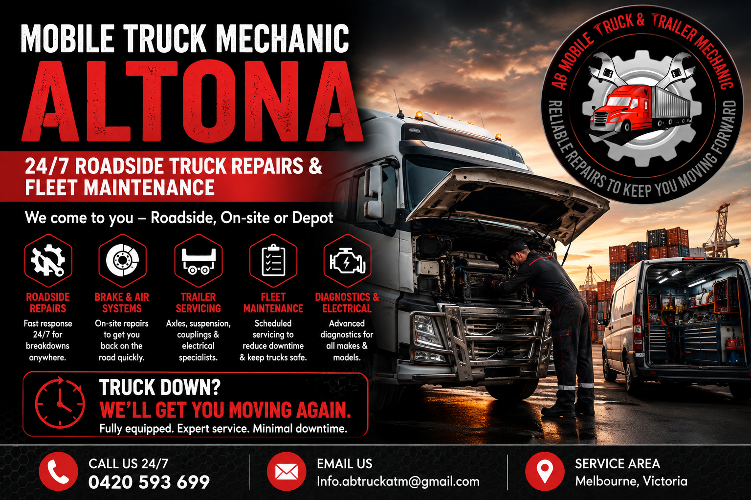 Mobile Truck Mechanic Altona | AB Mobile Truck & Trailer Mechanic